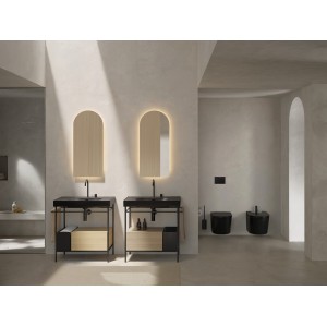 Meridian cuvette suspendue rimless vortex fixations cachées noir mat 540x360 - ROCA A346747080 