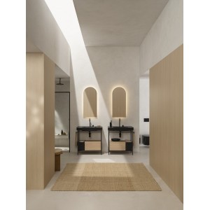 Meridian cuvette suspendue rimless vortex fixations cachées noir mat 540x360 - ROCA A346747080 