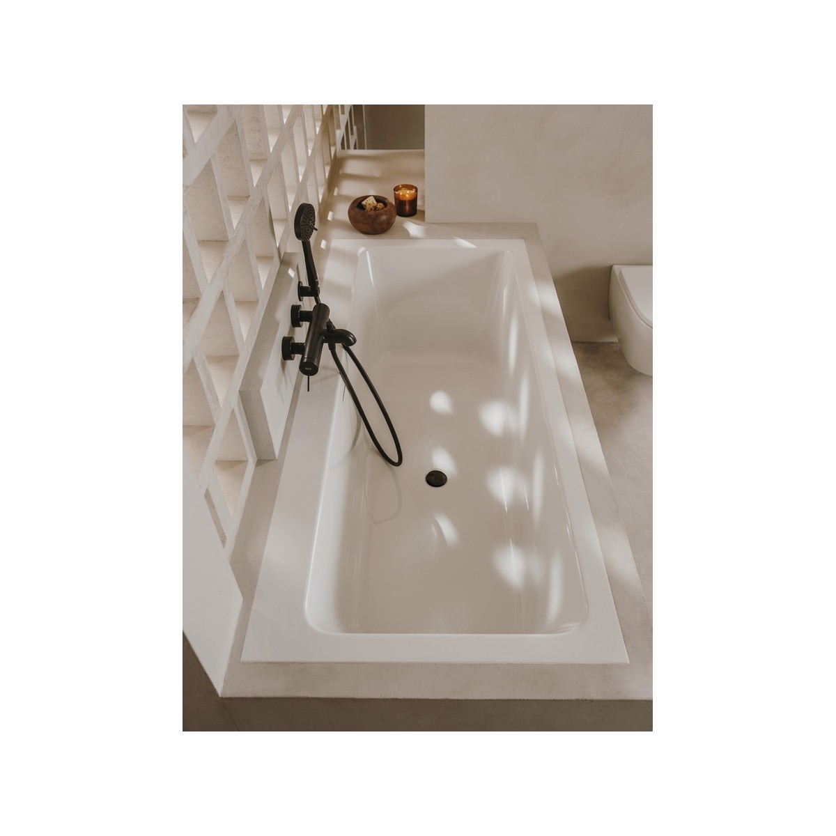 Ona mitigeur b-d mural avec inverseur auto blanc mat - ROCA A5A029EB00 