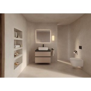 Targa mitigeur xl pour lavabo corps lisse ouverture sur l'eau froide noir mat - ROCA A5A345FNB0 
