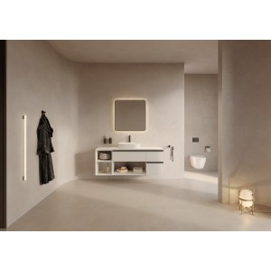 Targa mitigeur xl pour lavabo corps lisse ouverture sur l'eau froide noir mat - ROCA A5A345FNB0 