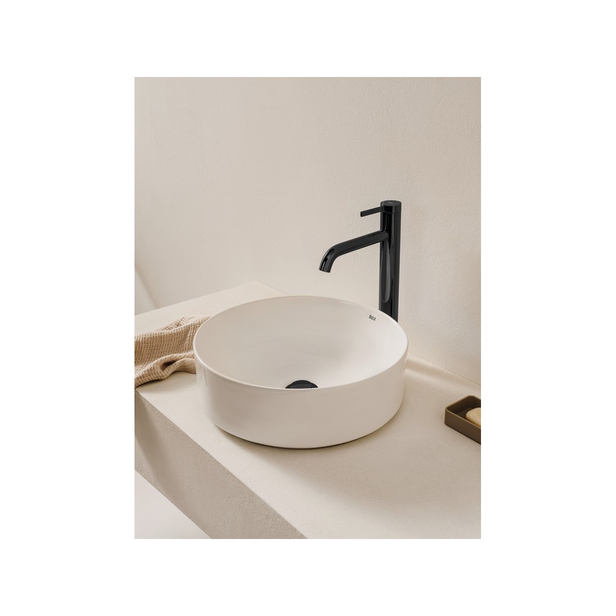 Ona mitigeur de lavabo à bec haut, livré avec vidage automatique en laiton - ROCA A5A349EGM0 
