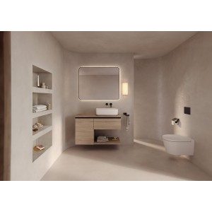 Targa mitigeur pour lavabo à encastrer noir mat - ROCA A5A355FNB0 