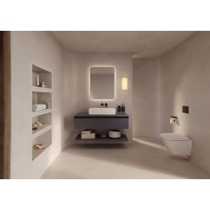 Targa mitigeur pour lavabo à encastrer noir mat - ROCA A5A355FNB0 