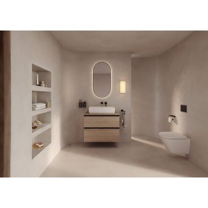 Targa mitigeur pour lavabo à encastrer noir mat - ROCA A5A355FNB0 