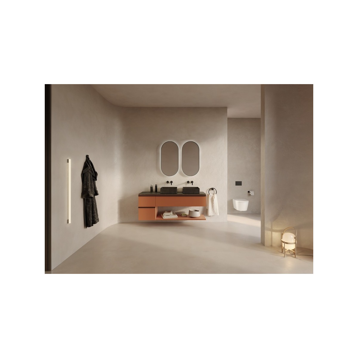 Targa mitigeur pour lavabo à encastrer noir mat - ROCA A5A355FNB0 