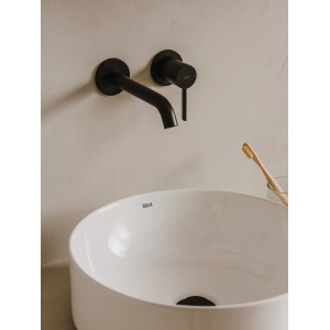 Ona mitigeur de lavabo monotrou à encastrer.graphite brossé - ROCA A5A359EGM0 