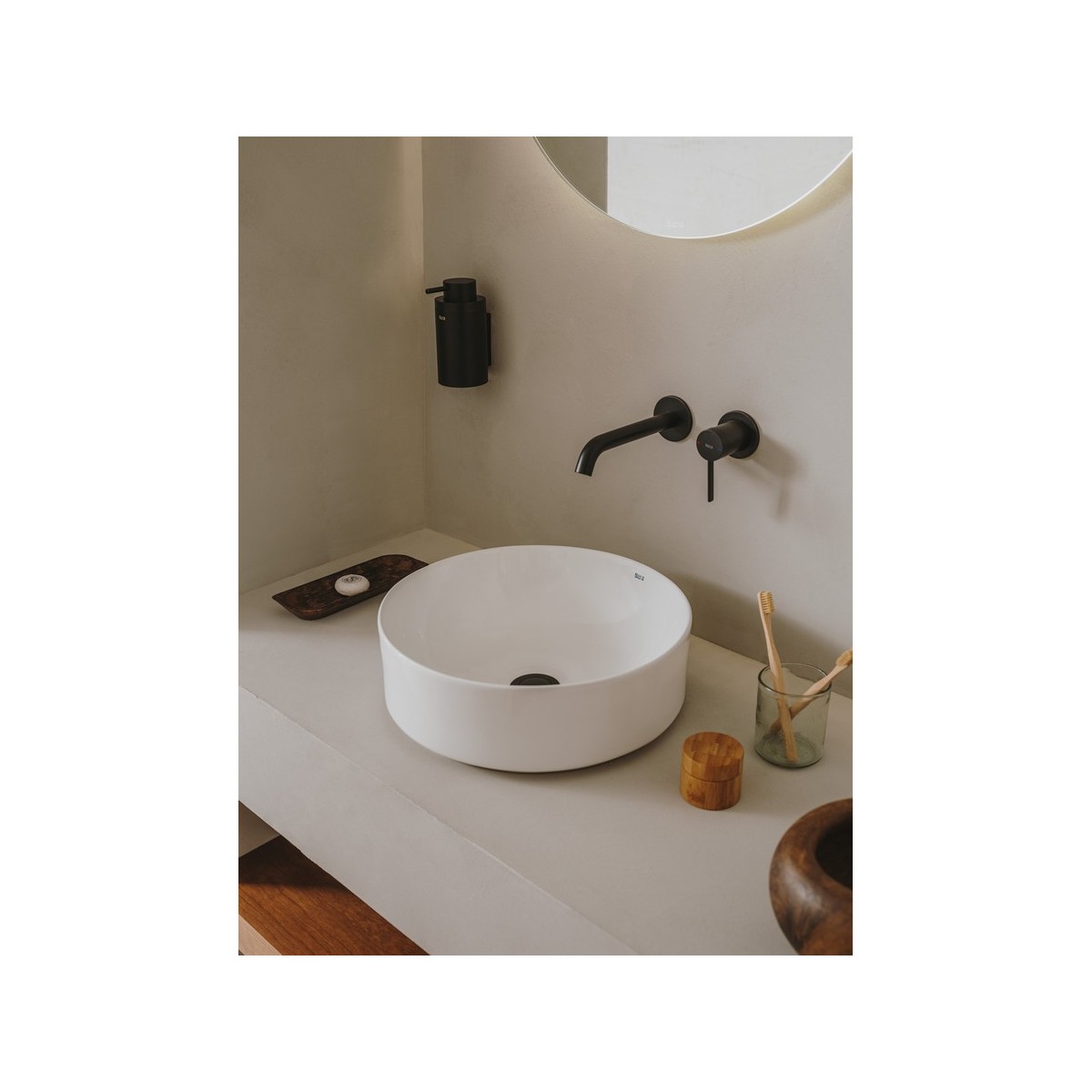 Ona mitigeur de lavabo monotrou à encastrer.graphite brossé - ROCA A5A359EGM0 