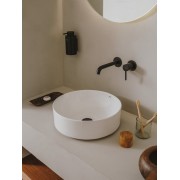 Ona mitigeur de lavabo monotrou à encastrer.graphite brossé - ROCA A5A359EGM0 