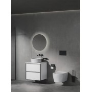 Ona mitigeur de lavabo monotrou à encastrer.graphite brossé - ROCA A5A359EGM0 