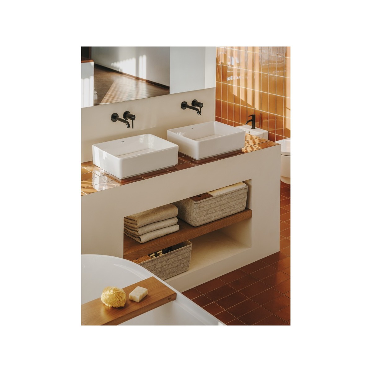 Ona mitigeur de lavabo monotrou à encastrer.graphite brossé - ROCA A5A359EGM0 