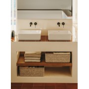 Ona mitigeur de lavabo monotrou à encastrer.graphite brossé - ROCA A5A359EGM0 