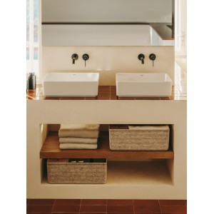 Ona mitigeur de lavabo monotrou à encastrer.graphite brossé - ROCA A5A359EGM0 