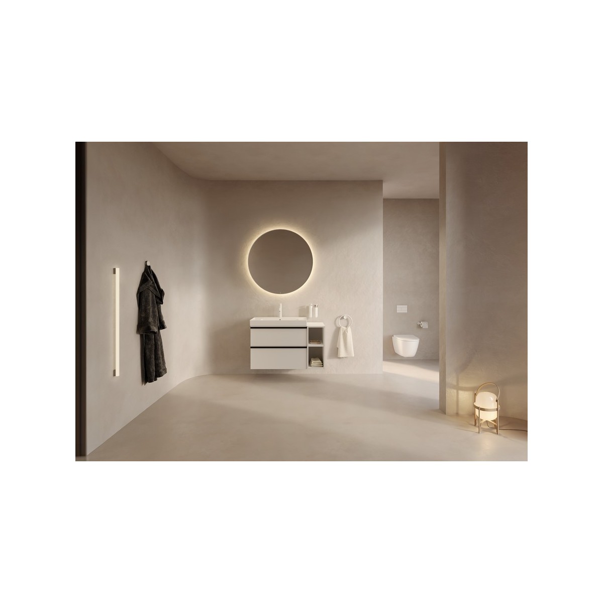 Ona mitigeur de lavabo monotrou corps lisse avec vidage clic-clac blanc mat - ROCA A5A3A9EB00 