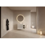 Ona mitigeur de lavabo monotrou corps lisse avec vidage clic-clac blanc mat - ROCA A5A3A9EB00 