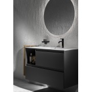 Ona mitigeur de lavabo monotrou corps lisse, vidage clic-clac graphite brossé - ROCA A5A3A9EGM0 