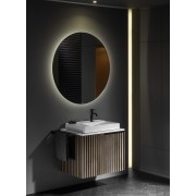 Ona mitigeur de lavabo monotrou corps lisse, vidage clic-clac graphite brossé - ROCA A5A3A9EGM0 