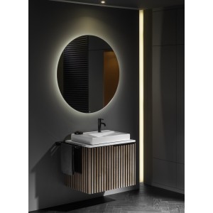 Ona mitigeur de lavabo monotrou corps lisse, vidage clic-clac graphite brossé - ROCA A5A3A9EGM0 