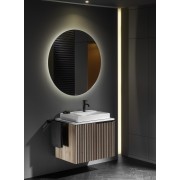 Ona mitigeur de lavabo monotrou corps lisse, vidage clic-clac graphite brossé - ROCA A5A3A9EGM0 