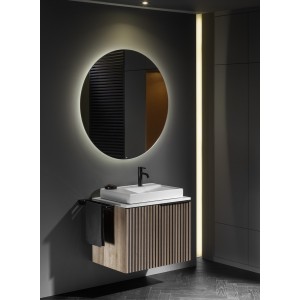 Ona mitigeur de lavabo monotrou corps lisse, vidage clic-clac graphite brossé - ROCA A5A3A9EGM0 