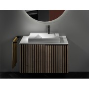 Ona mitigeur de lavabo monotrou corps lisse, vidage clic-clac graphite brossé - ROCA A5A3A9EGM0 