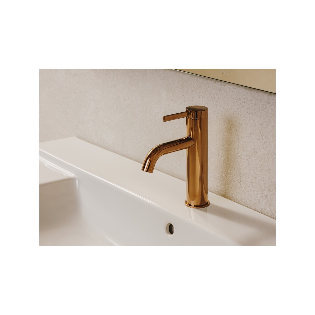 Ona mitigeur de lavabo monotrou corps lisse, vidage clic-clac graphite brossé - ROCA A5A3A9EGM0 
