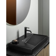 Ona mitigeur de lavabo monotrou corps lisse, vidage clic-clac graphite brossé - ROCA A5A3A9EGM0 