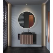 Ona mitigeur de lavabo monotrou corps lisse, vidage clic-clac graphite brossé - ROCA A5A3A9EGM0 