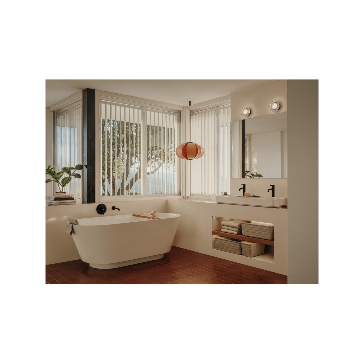 Ona mitigeur de lavabo monotrou corps lisse, vidage clic-clac graphite brossé - ROCA A5A3A9EGM0 