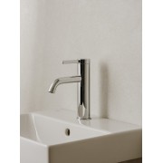 Ona mitigeur de lavabo monotrou corps lisse, vidage clic-clac graphite brossé - ROCA A5A3A9EGM0 