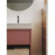 Ona mitigeur de lavabo monotrou corps lisse, vidage clic-clac graphite brossé - ROCA A5A3A9EGM0 