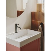 Ona mitigeur de lavabo monotrou corps lisse, vidage clic-clac graphite brossé - ROCA A5A3A9EGM0 