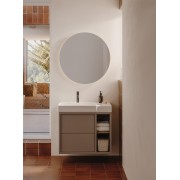 Ona mitigeur de lavabo monotrou corps lisse, vidage clic-clac graphite brossé - ROCA A5A3A9EGM0 