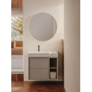 Ona mitigeur de lavabo monotrou corps lisse, vidage clic-clac graphite brossé - ROCA A5A3A9EGM0 