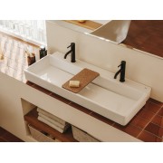 Ona mitigeur de lavabo monotrou corps lisse, vidage clic-clac graphite brossé - ROCA A5A3A9EGM0 