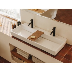 Ona mitigeur de lavabo monotrou corps lisse, vidage clic-clac graphite brossé - ROCA A5A3A9EGM0 