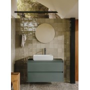 Ona mitigeur de lavabo monotrou corps lisse, vidage clic-clac graphite brossé - ROCA A5A3A9EGM0 