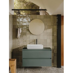 Ona mitigeur de lavabo monotrou corps lisse, vidage clic-clac graphite brossé - ROCA A5A3A9EGM0 