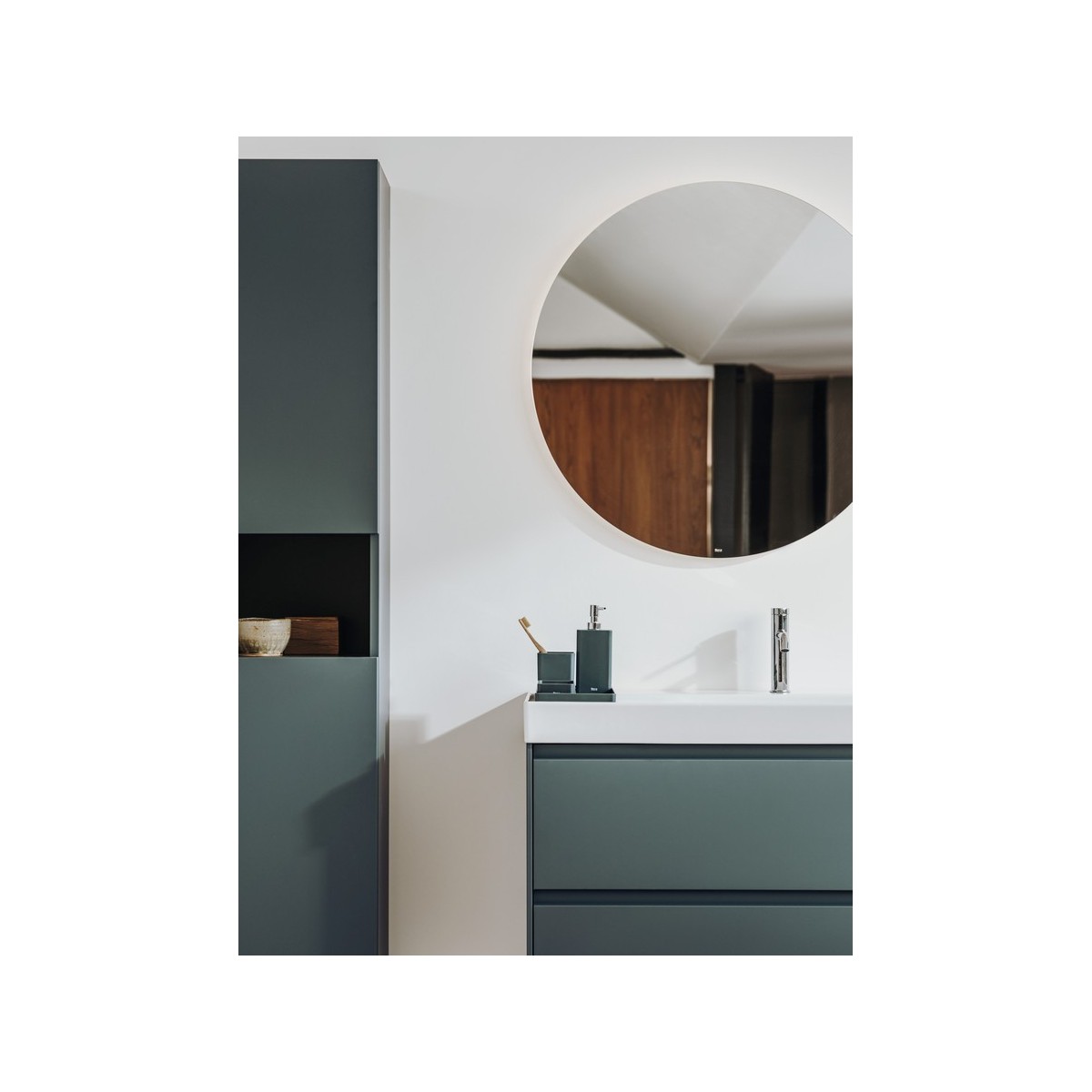 Ona mitigeur de lavabo monotrou corps lisse, vidage clic-clac graphite brossé - ROCA A5A3A9EGM0 