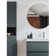 Ona mitigeur de lavabo monotrou corps lisse, vidage clic-clac graphite brossé - ROCA A5A3A9EGM0 