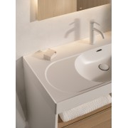 Ona mitigeur de lavabo mezzo corps lisse avec vidage clic-clac blanc mat - ROCA A5A3C9EB00 