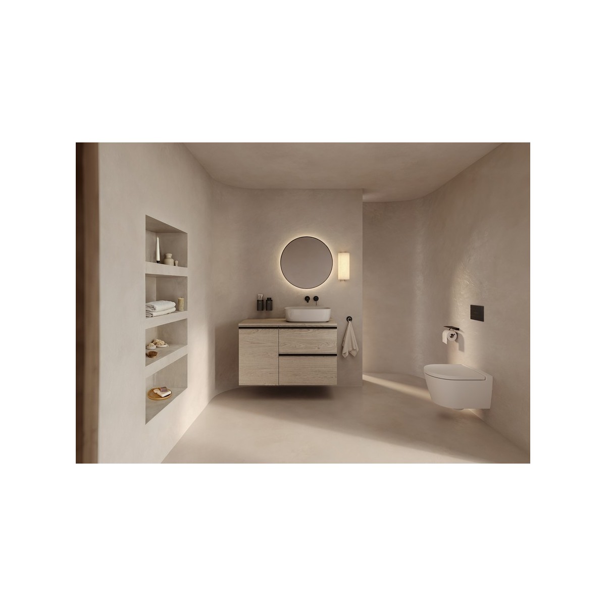 Ona mitigeur lavabo monotrou à encastrer noir mat - ROCA A5A459ENB0 