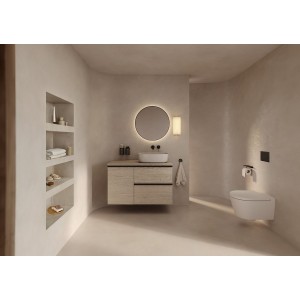 Ona mitigeur lavabo monotrou à encastrer noir mat - ROCA A5A459ENB0 