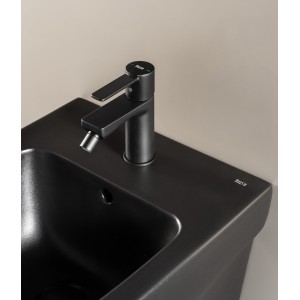 Targa mitigeur pour bidet corps lisse sans vidage noir mat - ROCA A5A625FNB0 