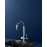 Aquafy mit évier bec tube incurvé à double sortie chromé, cartouche filtration - ROCA A5A8B3GC00 