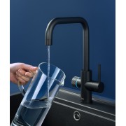 Aquafy mitigeur évier à bec tube à double sortie noir mat - ROCA A5A8C3GNB0 