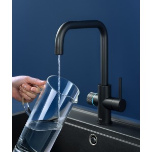 Aquafy mitigeur évier à bec tube à double sortie noir mat - ROCA A5A8C3GNB0 