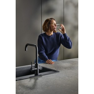 Aquafy mitigeur évier à bec tube à double sortie noir mat - ROCA A5A8C3GNB0 