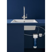 Aquafy mitigeur évier à bec tube à double sortie acier inox - ROCA A5A8C3GSM0 