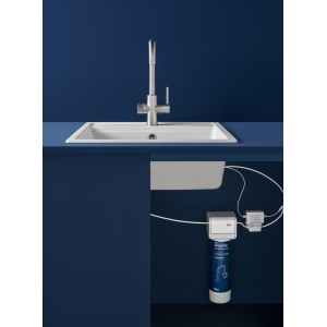 Aquafy mitigeur évier à bec tube à double sortie acier inox - ROCA A5A8C3GSM0 